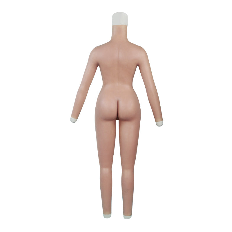 C Cup Silicone Bodysuit with Arms