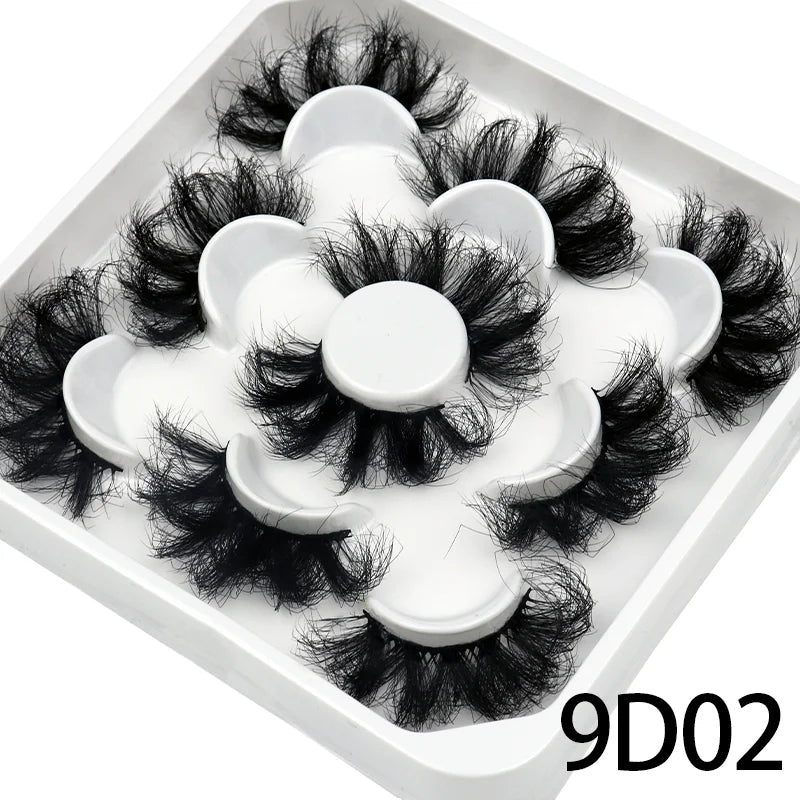 25mm Fluffy Mink Strip Lashes – 5 Pairs for Drag, Performance & Everyday Glam