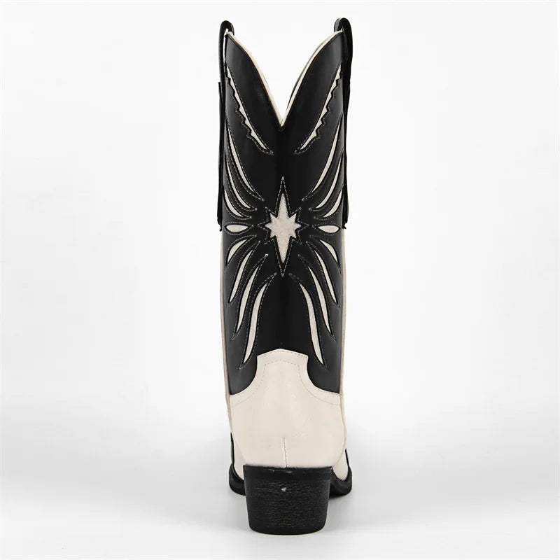 Monochrome Maverick Cowboy Boots – Bold Drag Western Boots (US 5–15)
