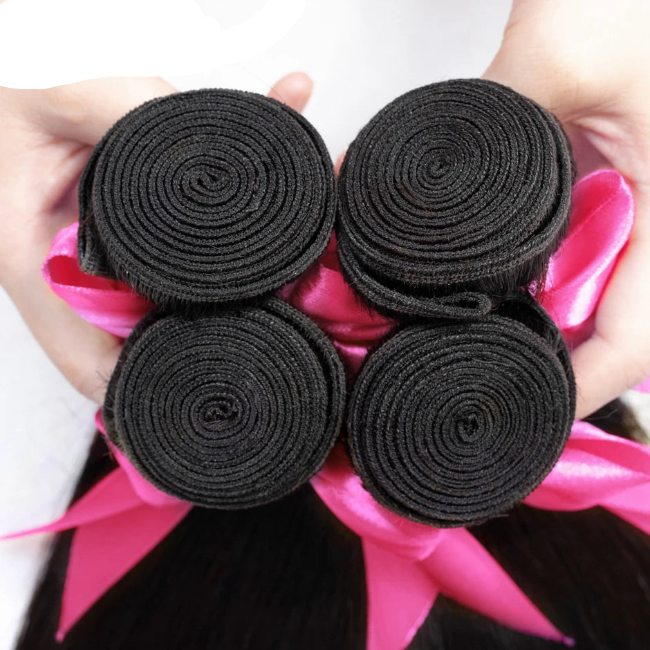 "Sleek & Serve" Brazilian Straight Human Hair Bundles – 9A Remy, 16–30"