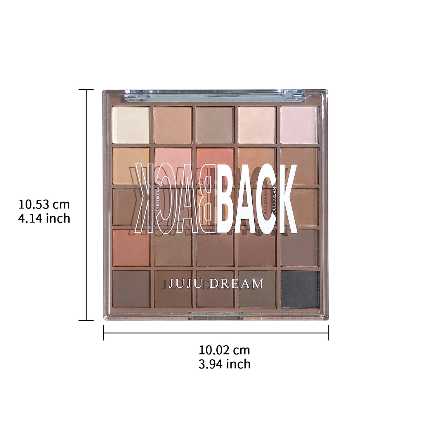 25-Color Matte & Shimmer Eyeshadow Palette - High Pigment Drag Queen Nude Browns