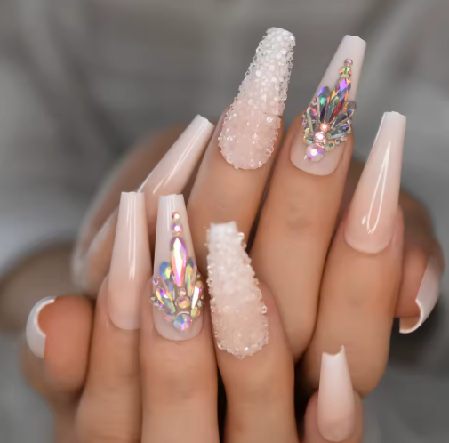 May Morable Diamond Press On Nails