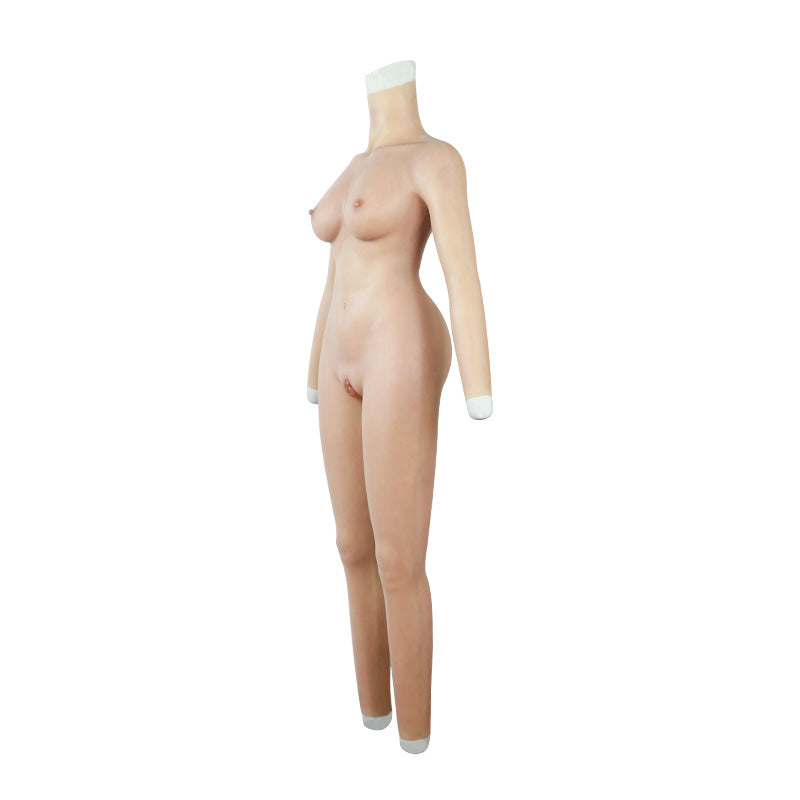 C Cup Silicone Bodysuit with Arms