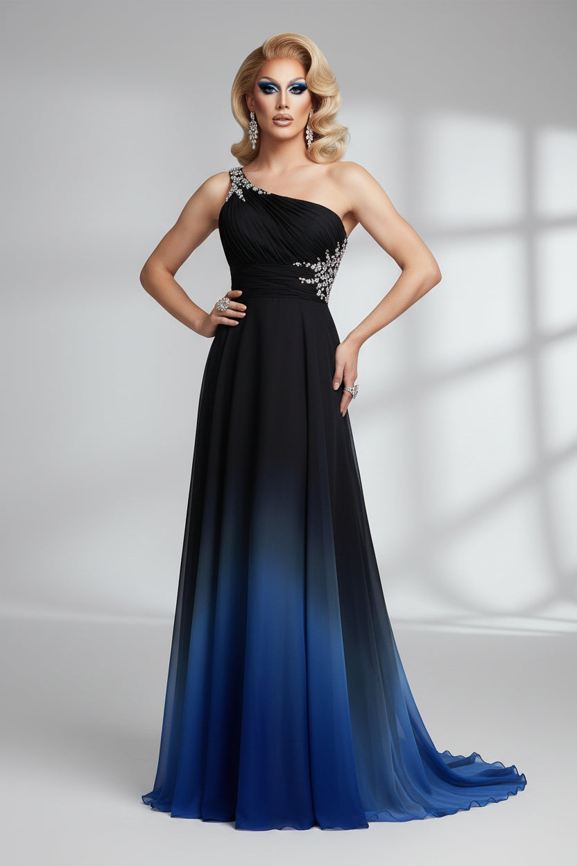 Sall Laikeen One Shoulder Mermaid Dress - Pageant & Performance Gown