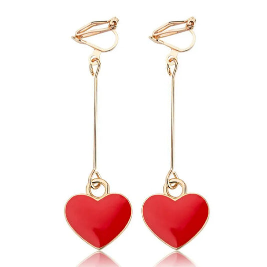 Siam Pathy Heart Clip On Earrings