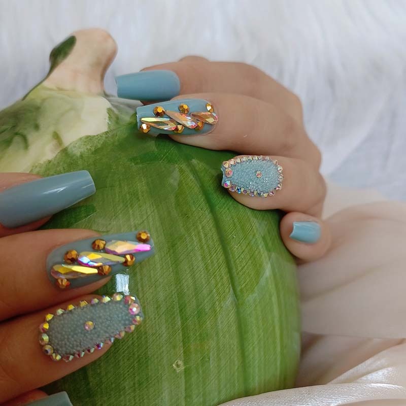 Aurora Dorea Diamond Press On Nails