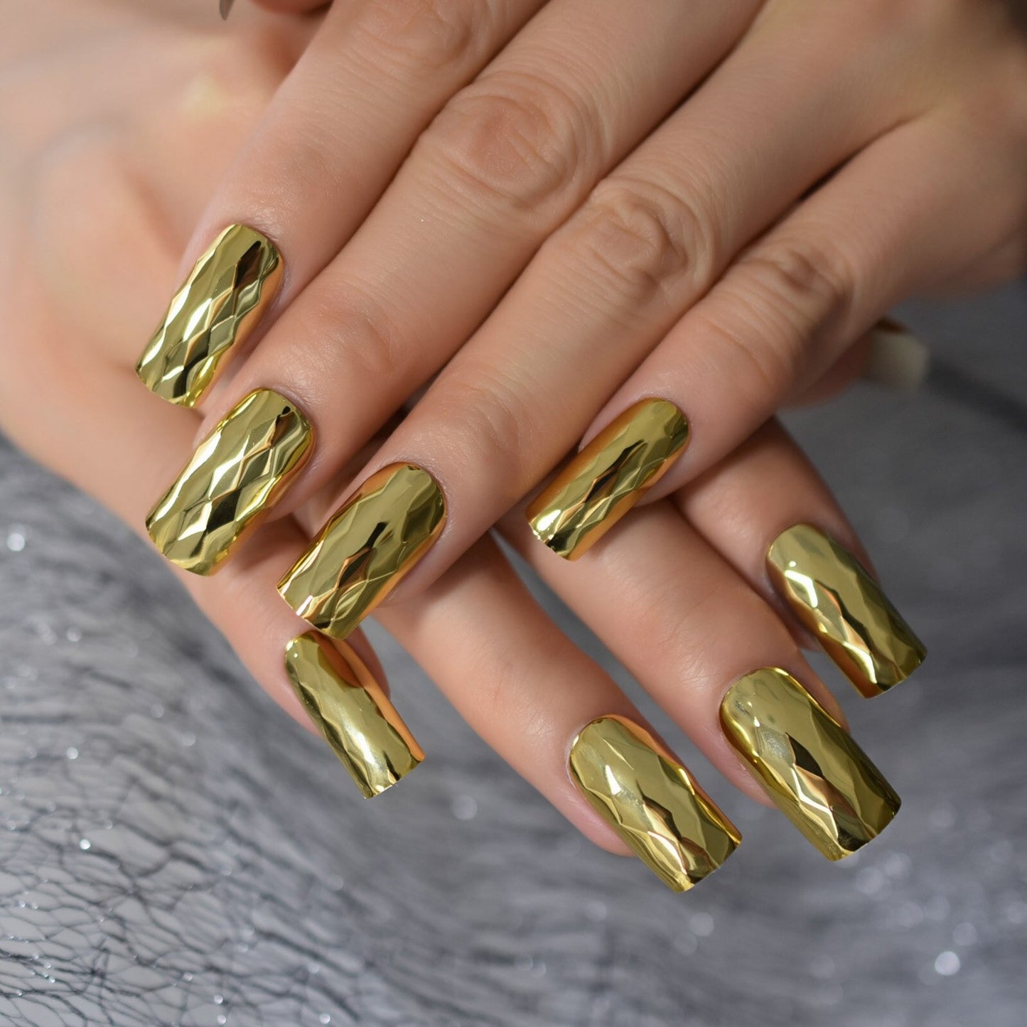 Portia Moniuss Mirror Press On Nails