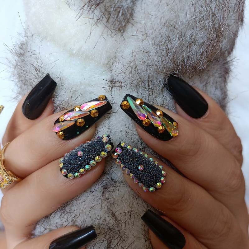 Deedee Cation Crystal Press On Nails