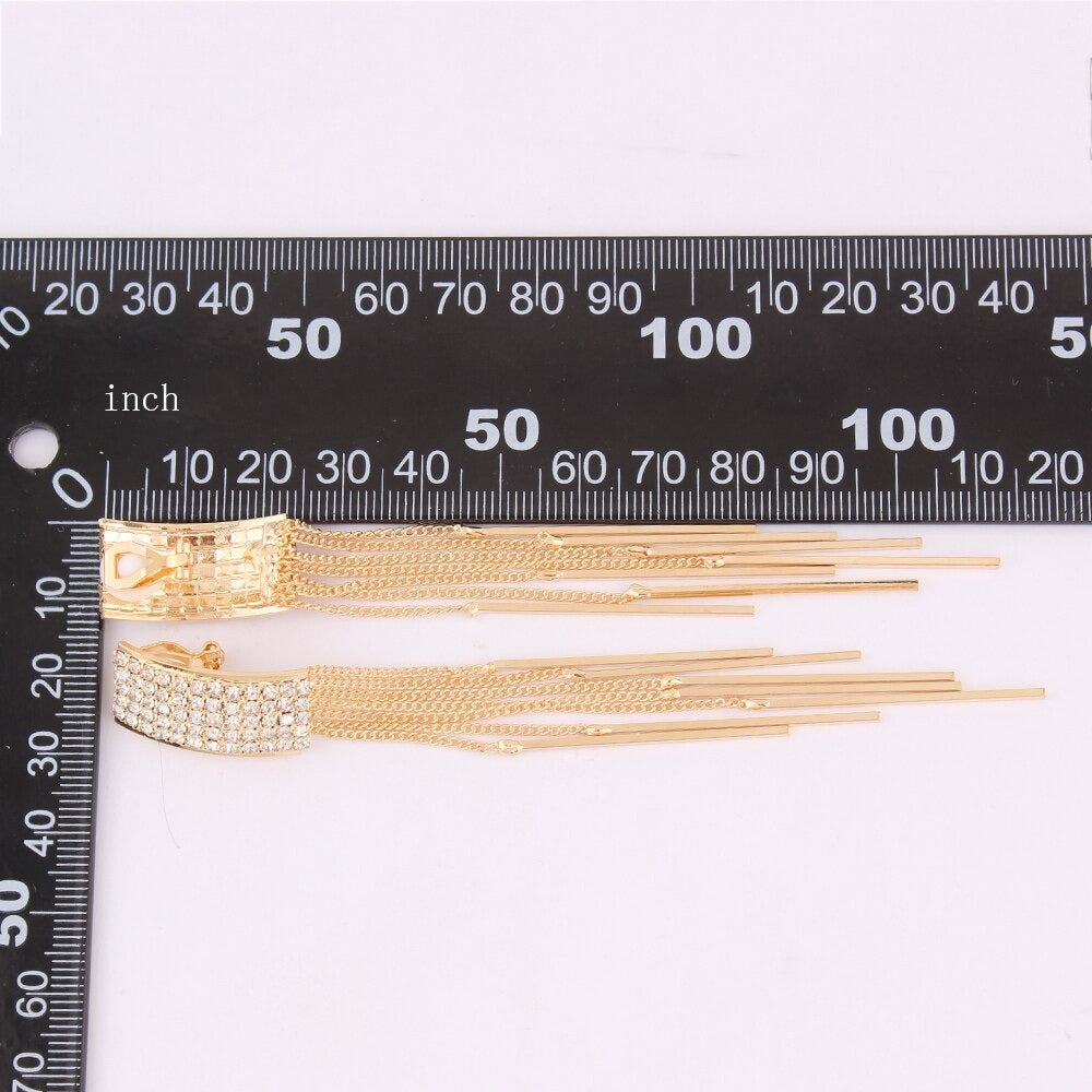 Queen Eve Tassel Clip On Earrings