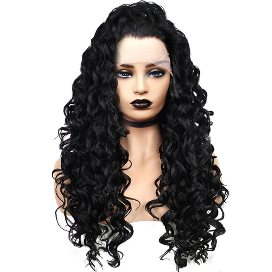 Shelby Late Black Curly Wig