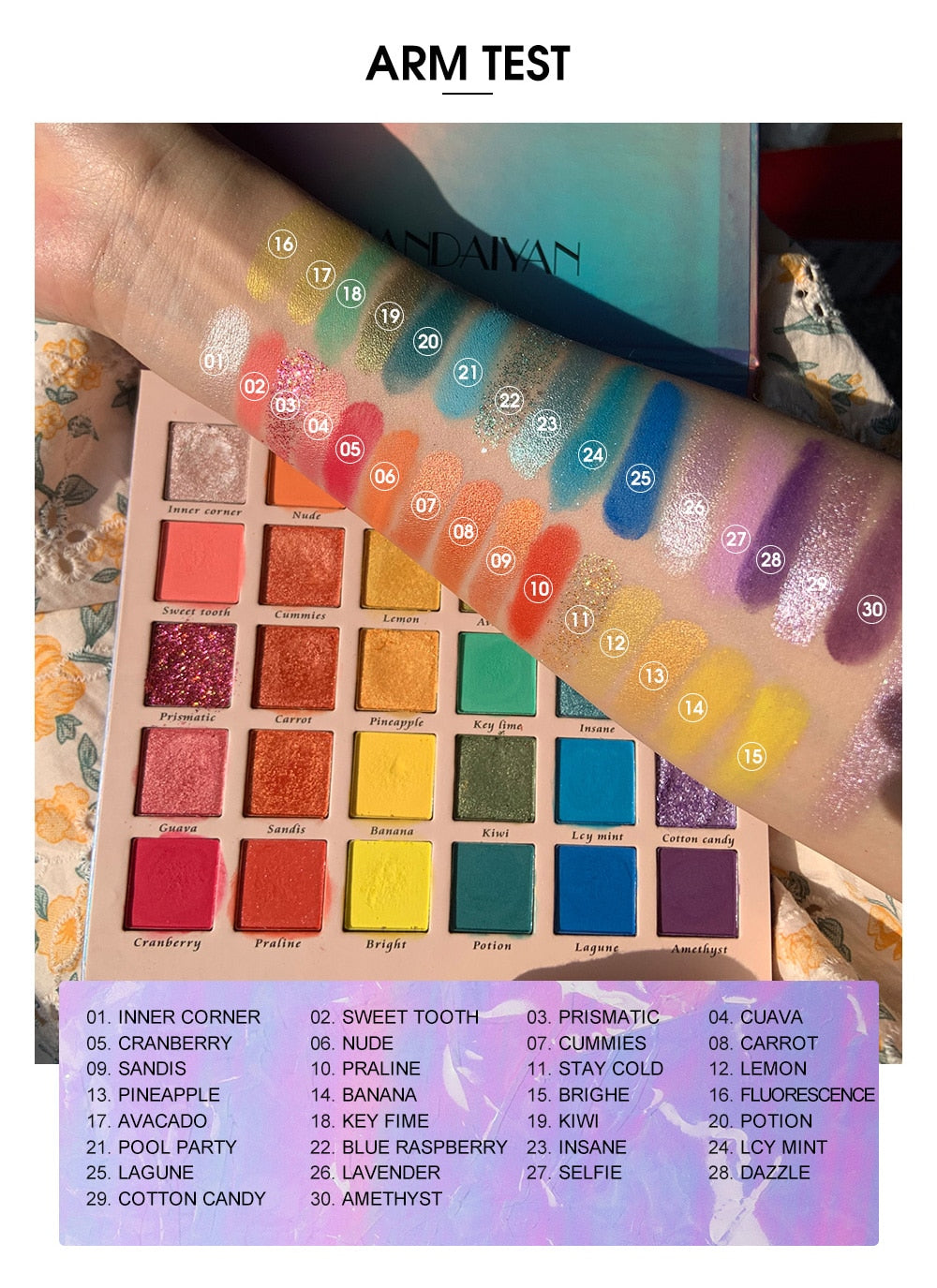 30 Color Eye Shadow Palette
