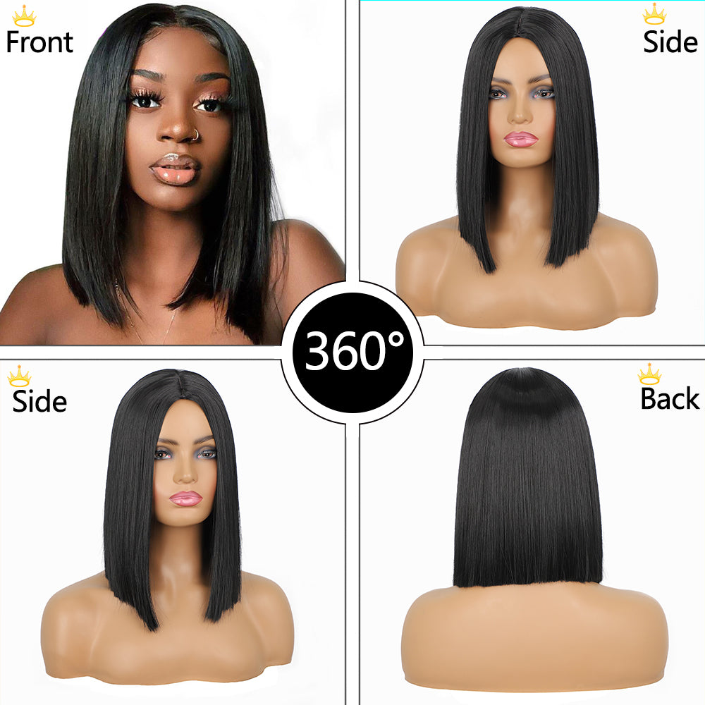 Queen Thea Terre Straight Black Wig