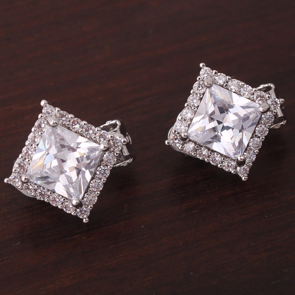 Lulu Xuri Square Clip On Earrings