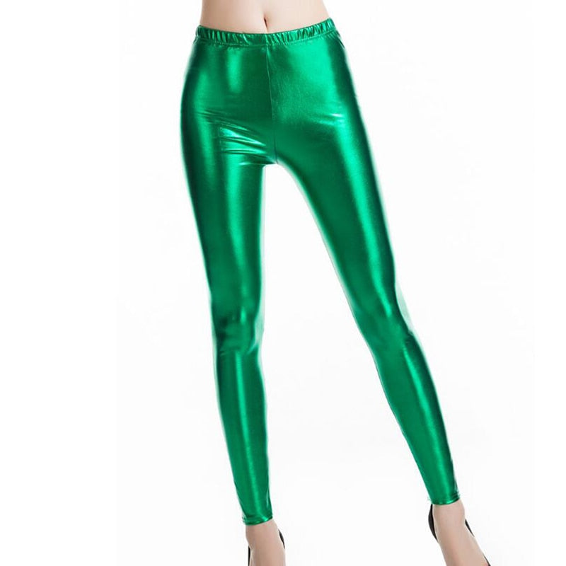 Talent & Charisma Shiny Faux Leather Leggings – Drag Queen Stage Ready