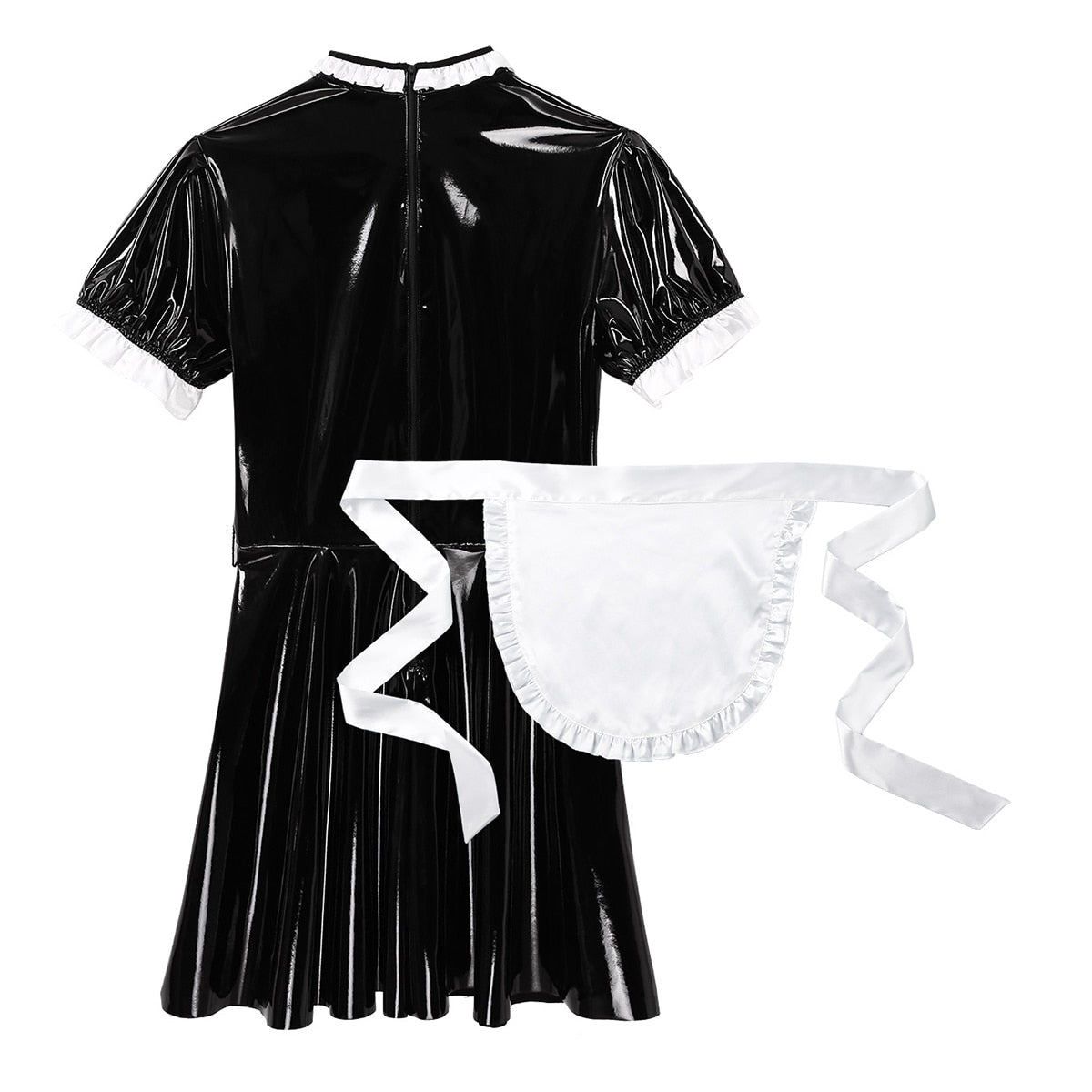 Sissy Maid Latex Uniform with Apron