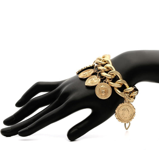 Queen Supreme Coin Medals Bracelet