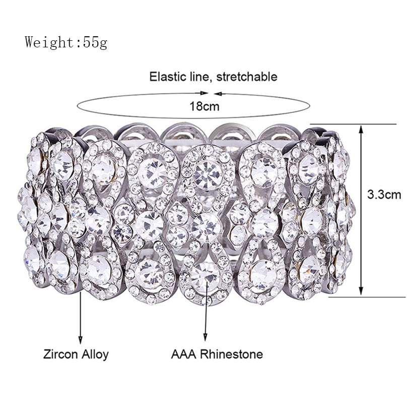 Crystal Stretch Bracelet – Stage-Ready Rhinestone Glam