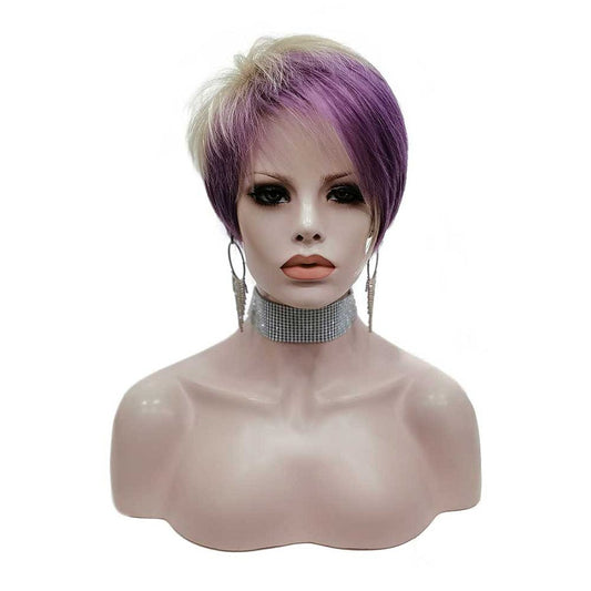 Queen Alice Short Purple Blonde Wig