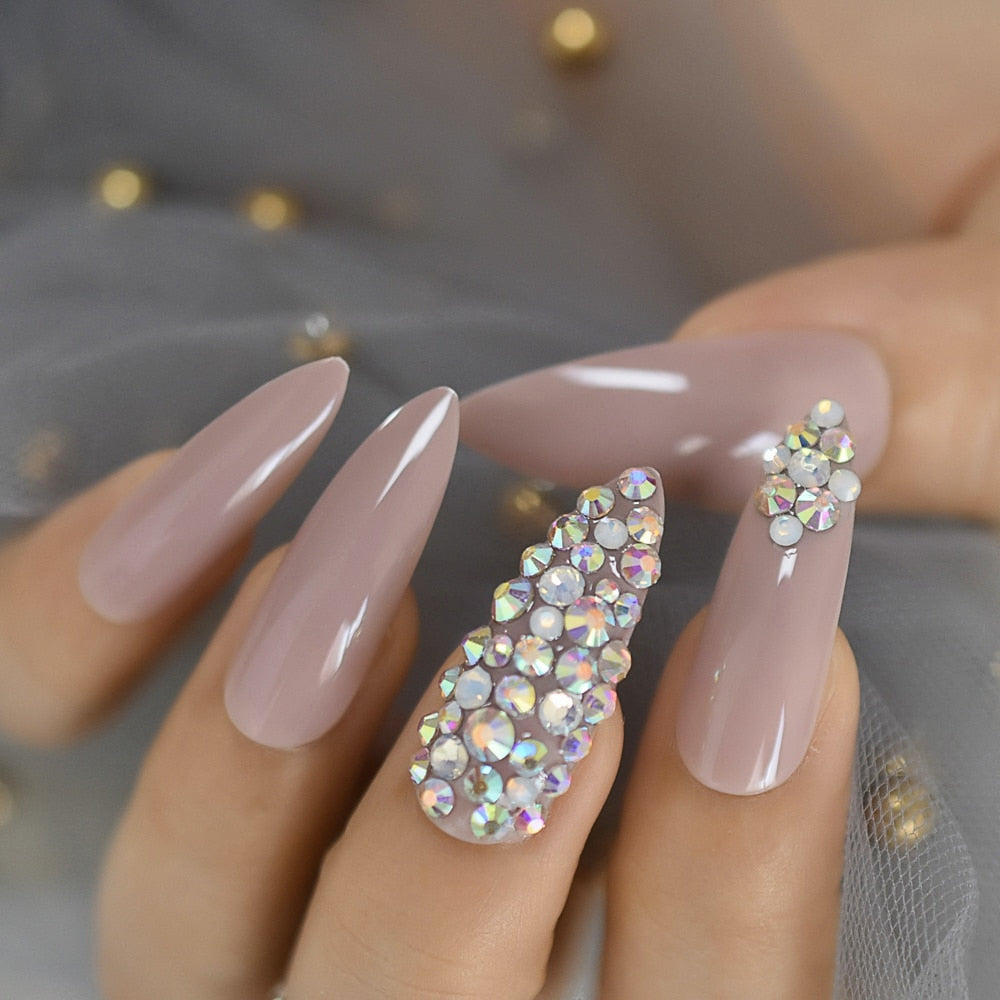 Aura Ley Dark Nude Press On Nails