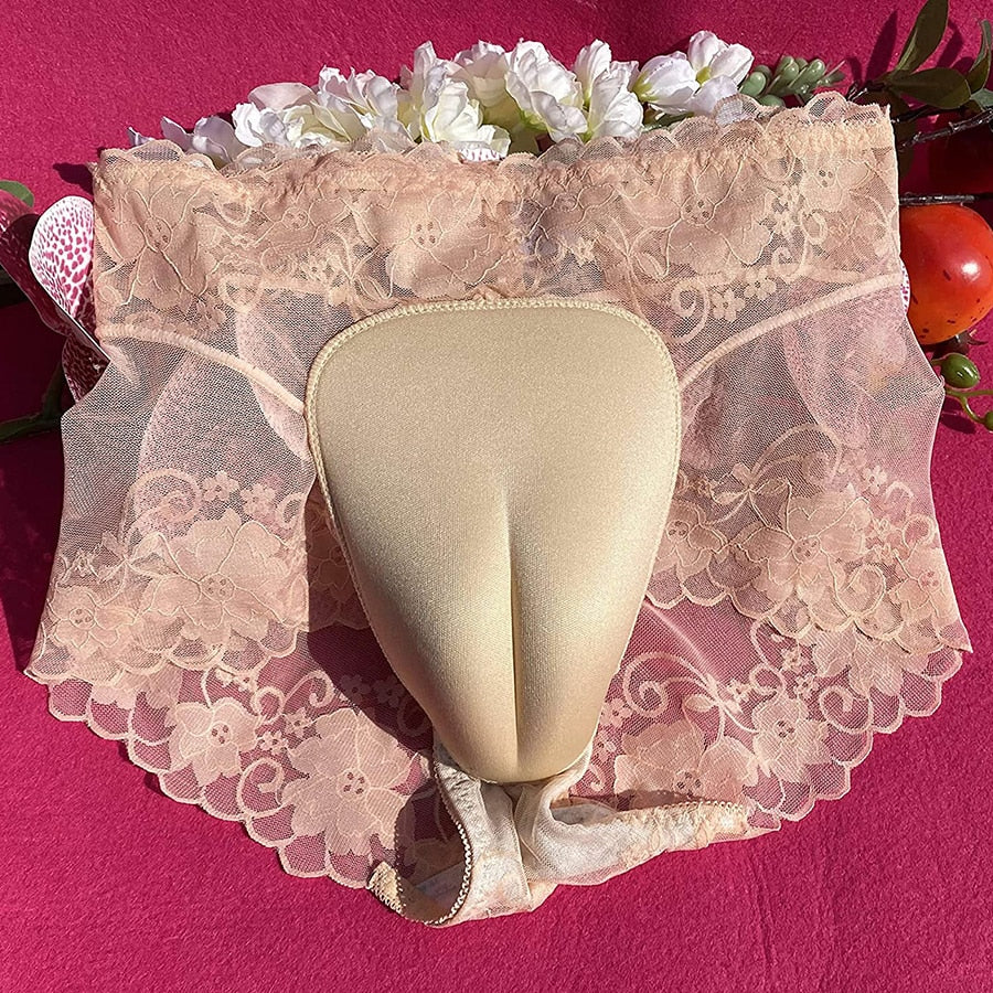 Transparent Lace Crossdresser Camel Toe Panty Gaff