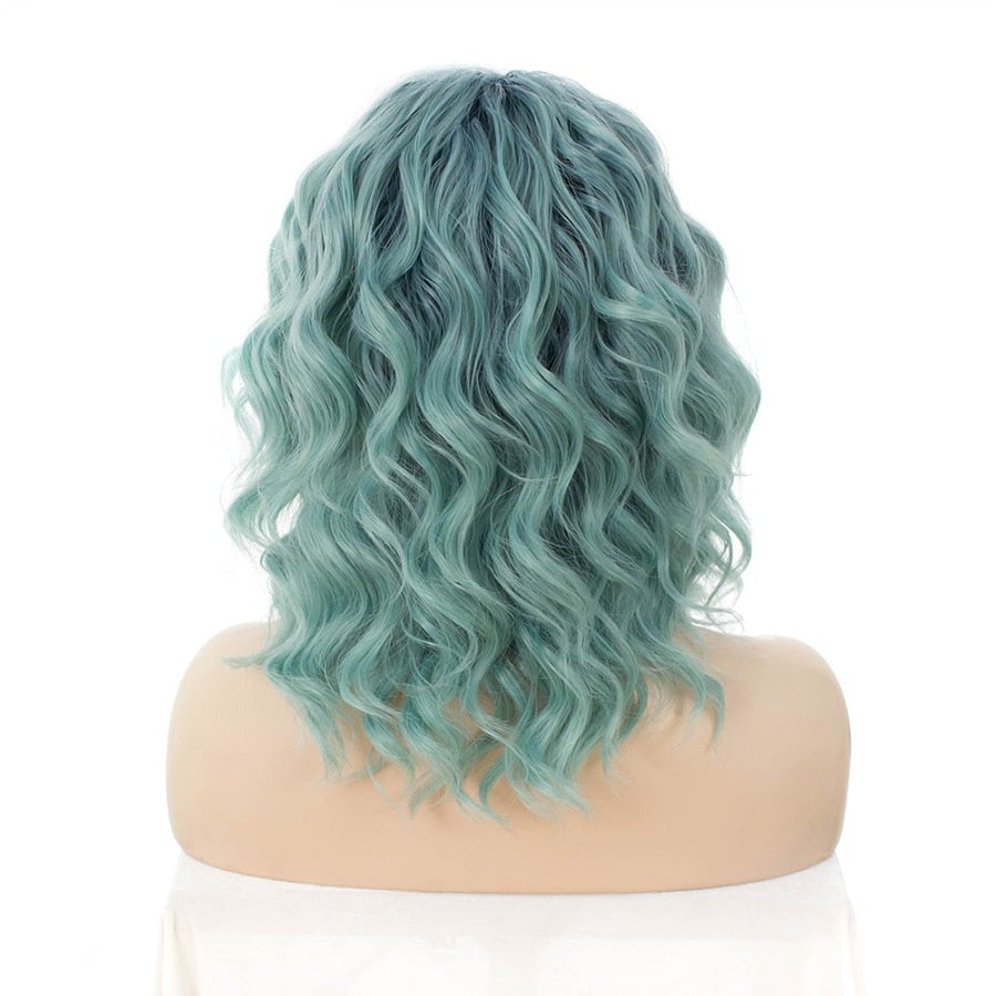 Queen Nadia Ombre Green Short Wig