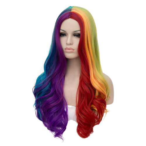 Queen Rita Long Rainbow Wig
