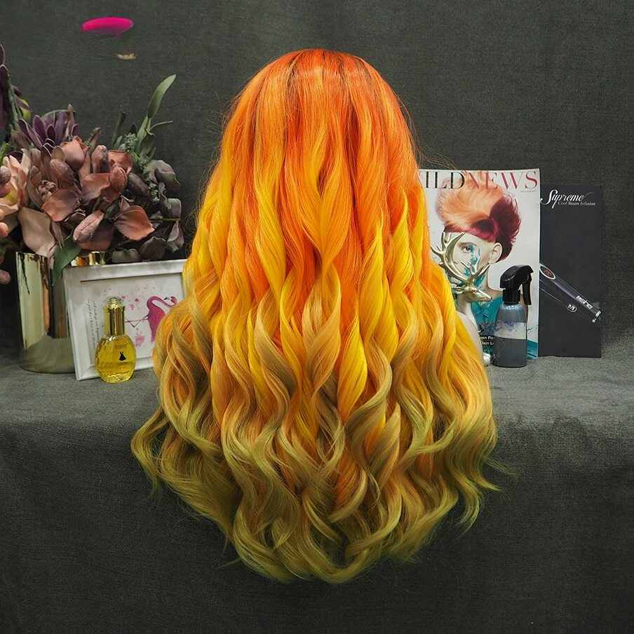Brionna Cracker Ombre Orange Lace Front Wig