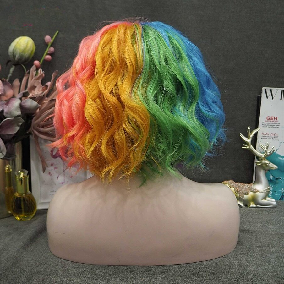 Raye Nessance Colorful Short Bob Rainbow Wig