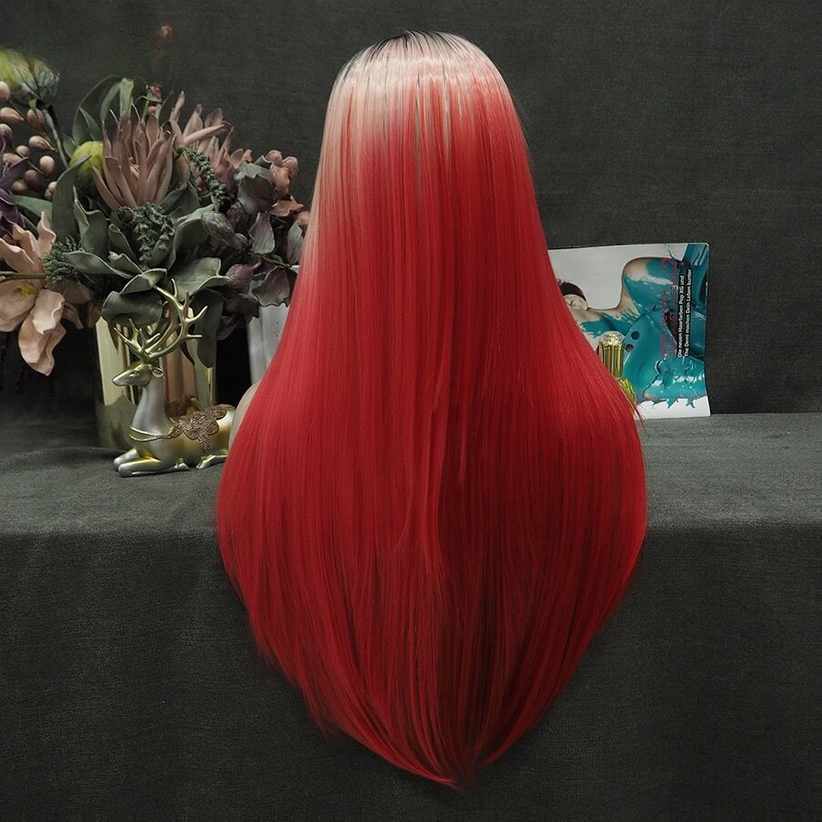Poppy Lerry Ombre Red Lace Front Wig