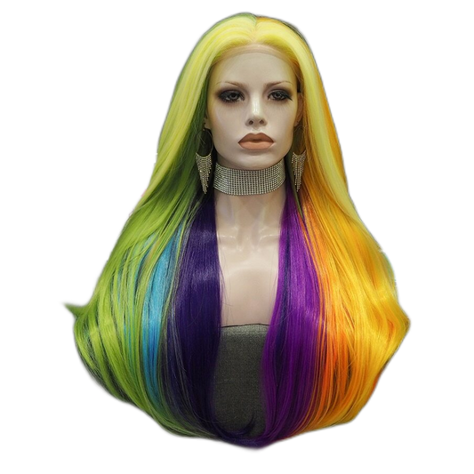 Noctilucent Rainbow Lace Front Wig