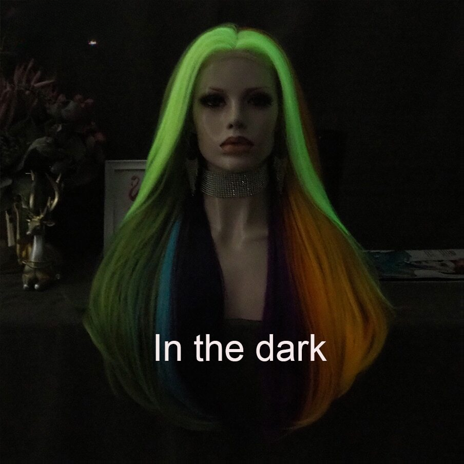 Noctilucent Rainbow Lace Front Wig