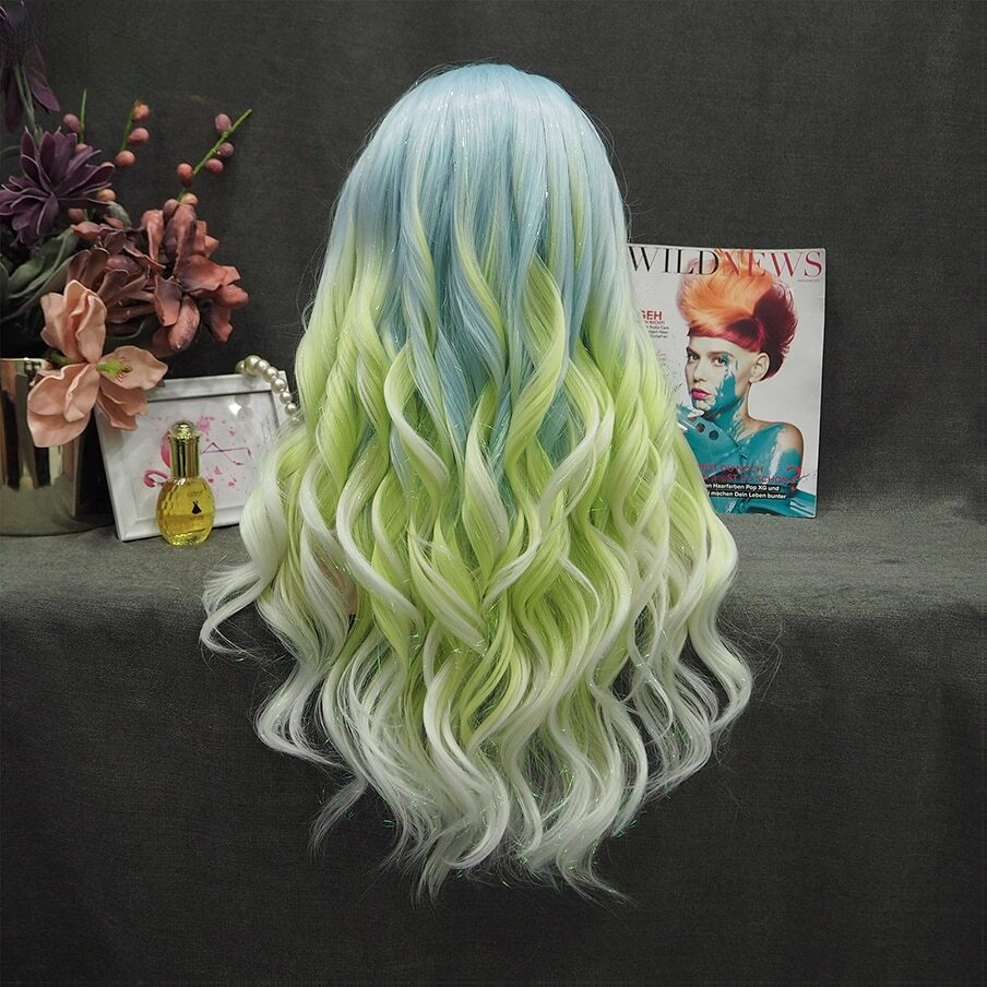 Poppy Larr Ombre Blue Lace Front Wig