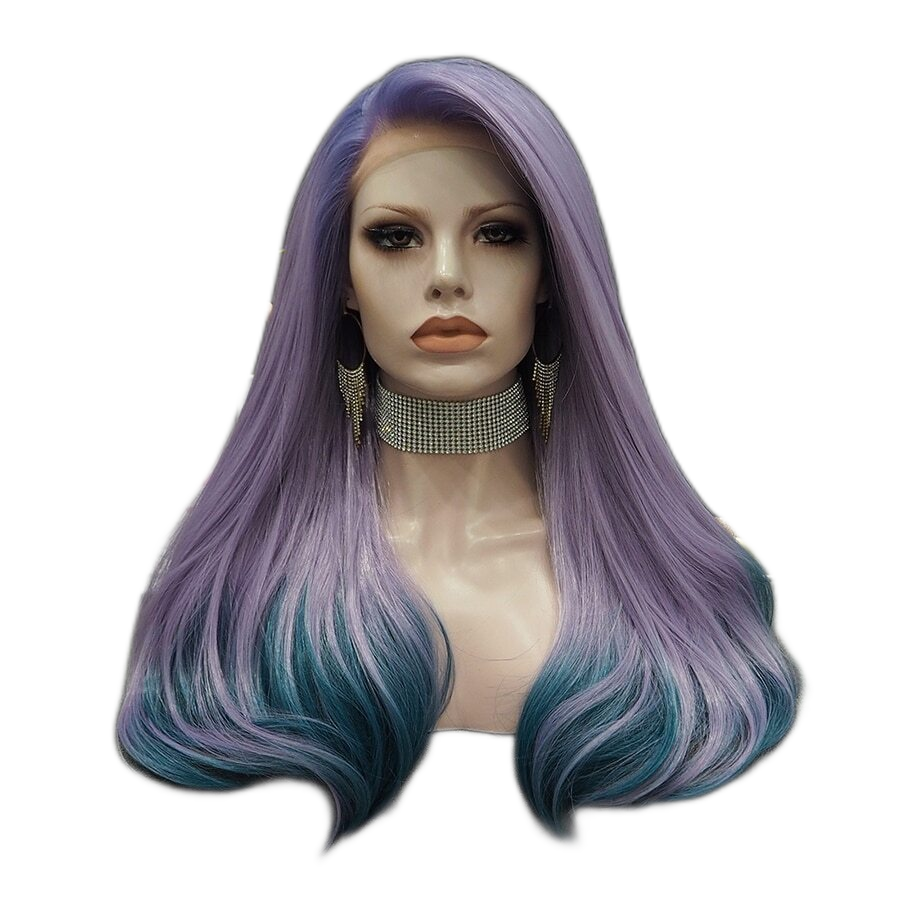 Adult Women's Purple Electra Woman Wig main image 0