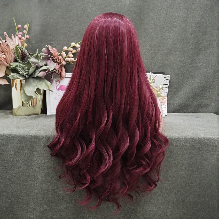 Ora Nate Wine Red Lace Front Wig