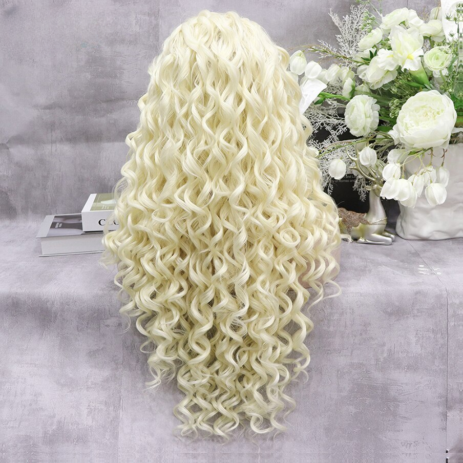 Hedda Hair Platinum Blonde Lace Front Curly Wig