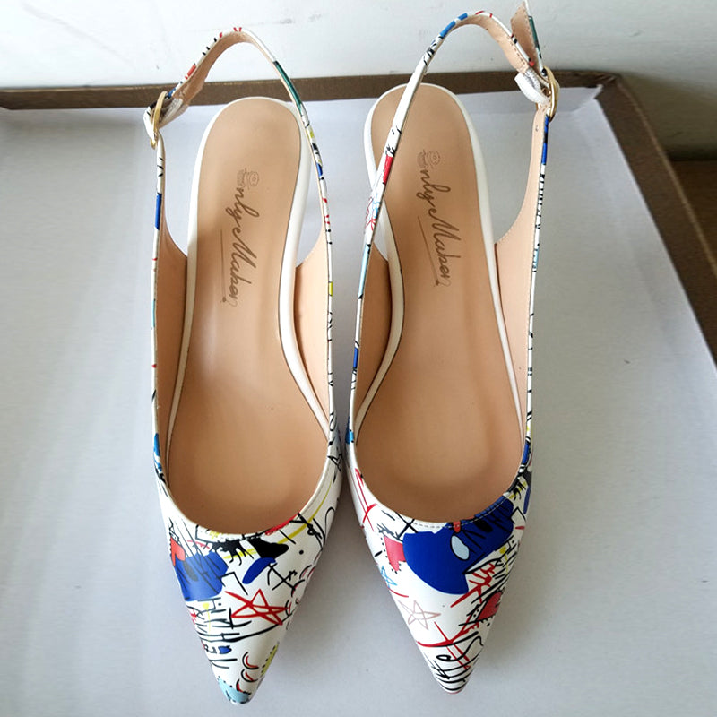 Graffiti Slingback Pumps