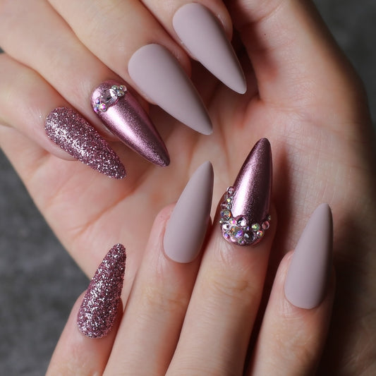 Prissa Teen Stiletto Nude Nails