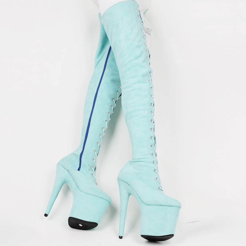 Fonda Dixx 8" Suede Thigh High Boots