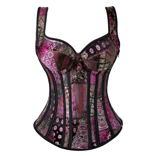 Sally Ness Jacquard Floral Corset