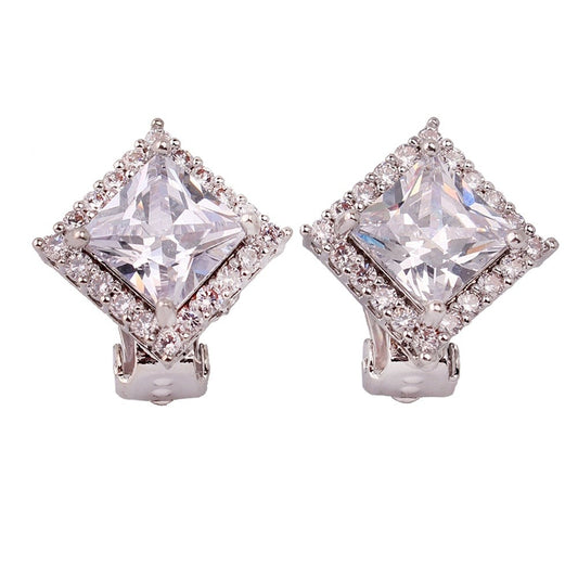 Lulu Xuri Square Clip On Earrings