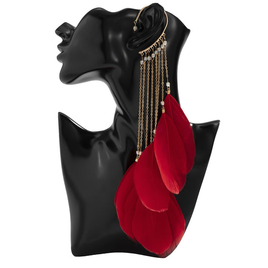 Enne Treppide Feather Cuff Earring