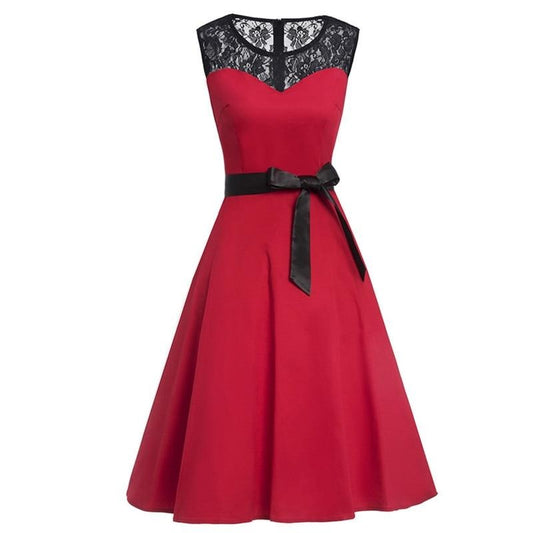 Sue Pernova Black Lace Retro Dress