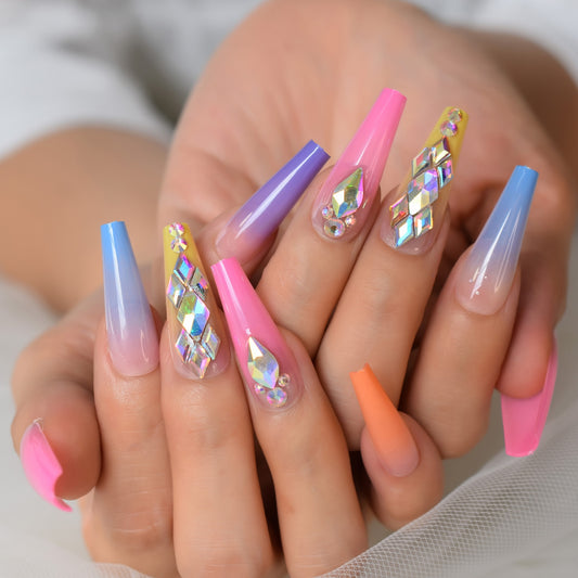 Tempest Wilde Rainbow Press On Nails