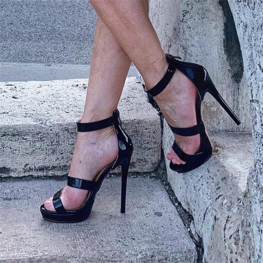 Bette Zaroff Zipper Platform Sandals