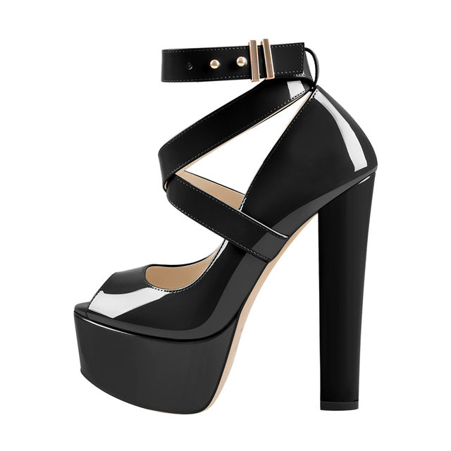 Sarah Reen Peep Toe Platform Sandals