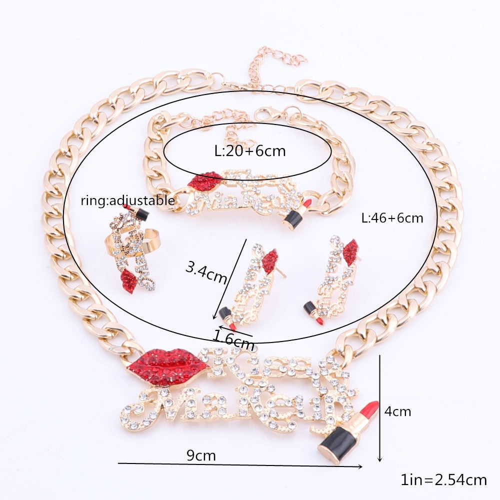 Sexy Lips Jewelry Set