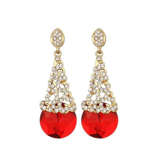 Dianne Gerous Crystal Water Drop Earrings