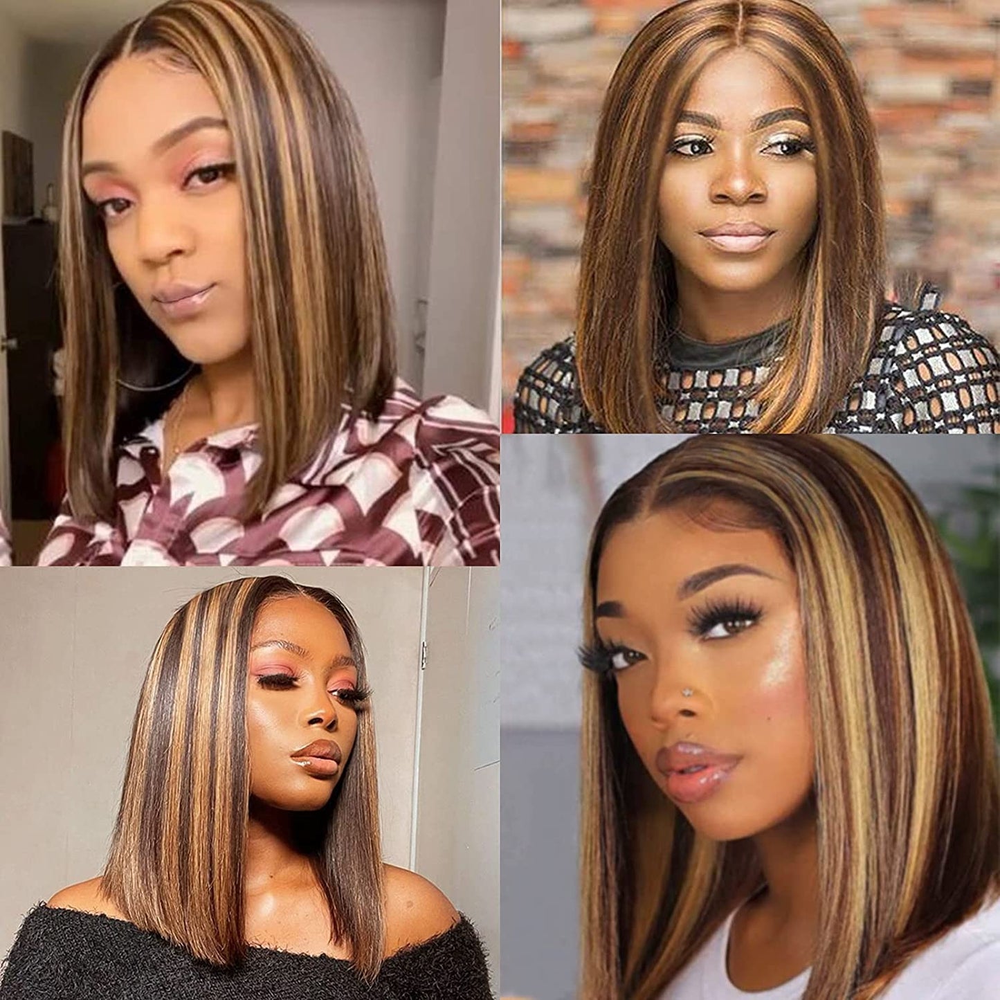 Satty Phection Straight Highlighted Wig