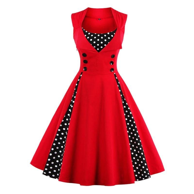 Etha Nitty Polka Dot Retro Dress