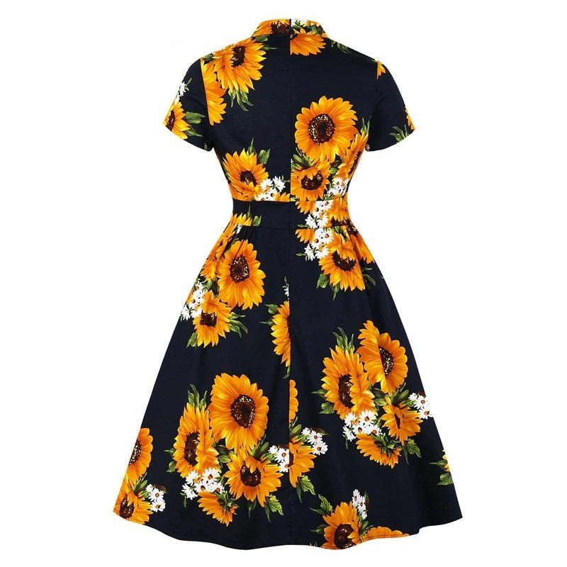 Joye Ryde Sunflower Retro Dress